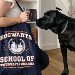 Hogwarts School Jute Tas Blauw - Harry Potter