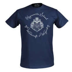 Hogwarts Wapen T-shirt blauw - Harry Potter