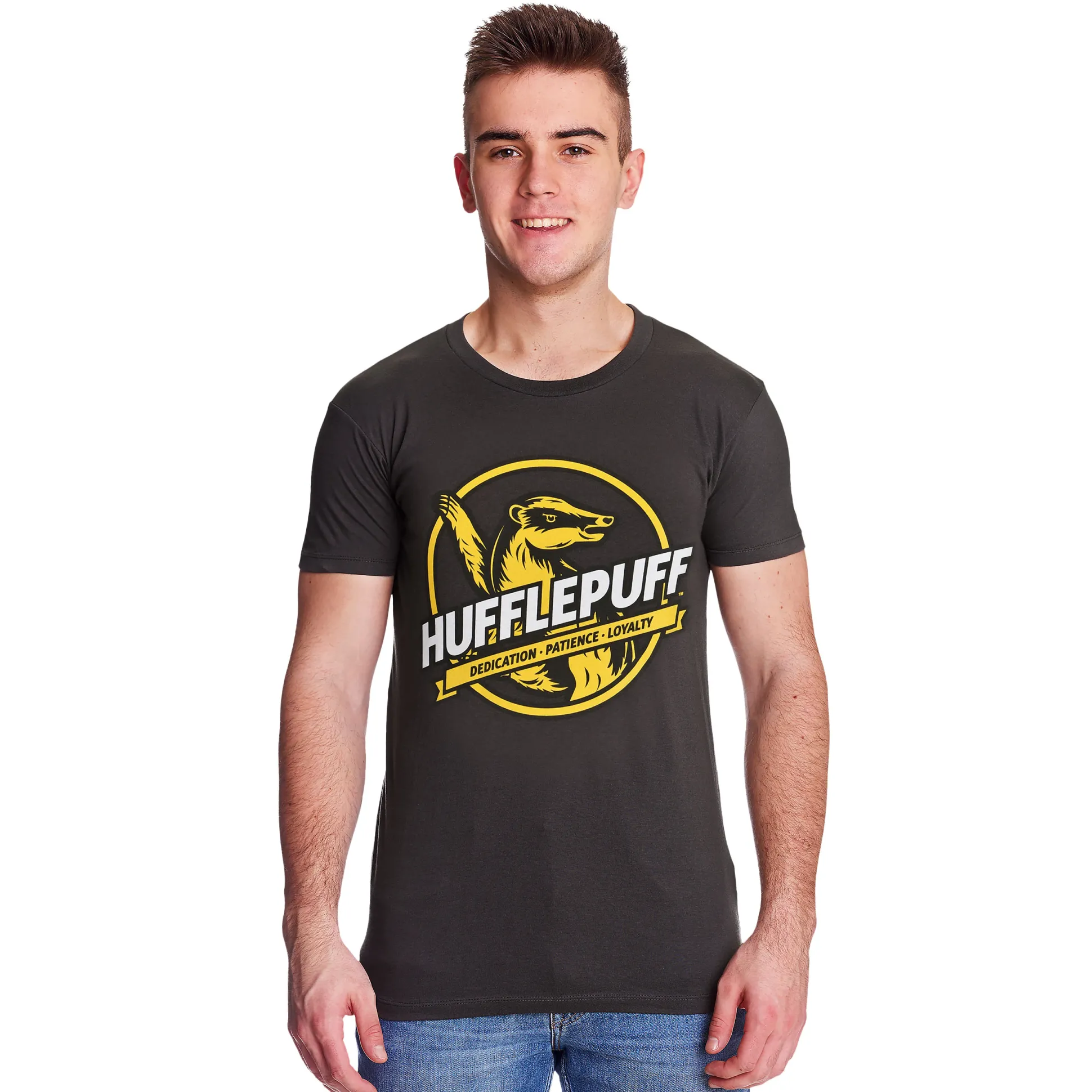 Hufflepuff House Values T-Shirt Grijs - Harry Potter