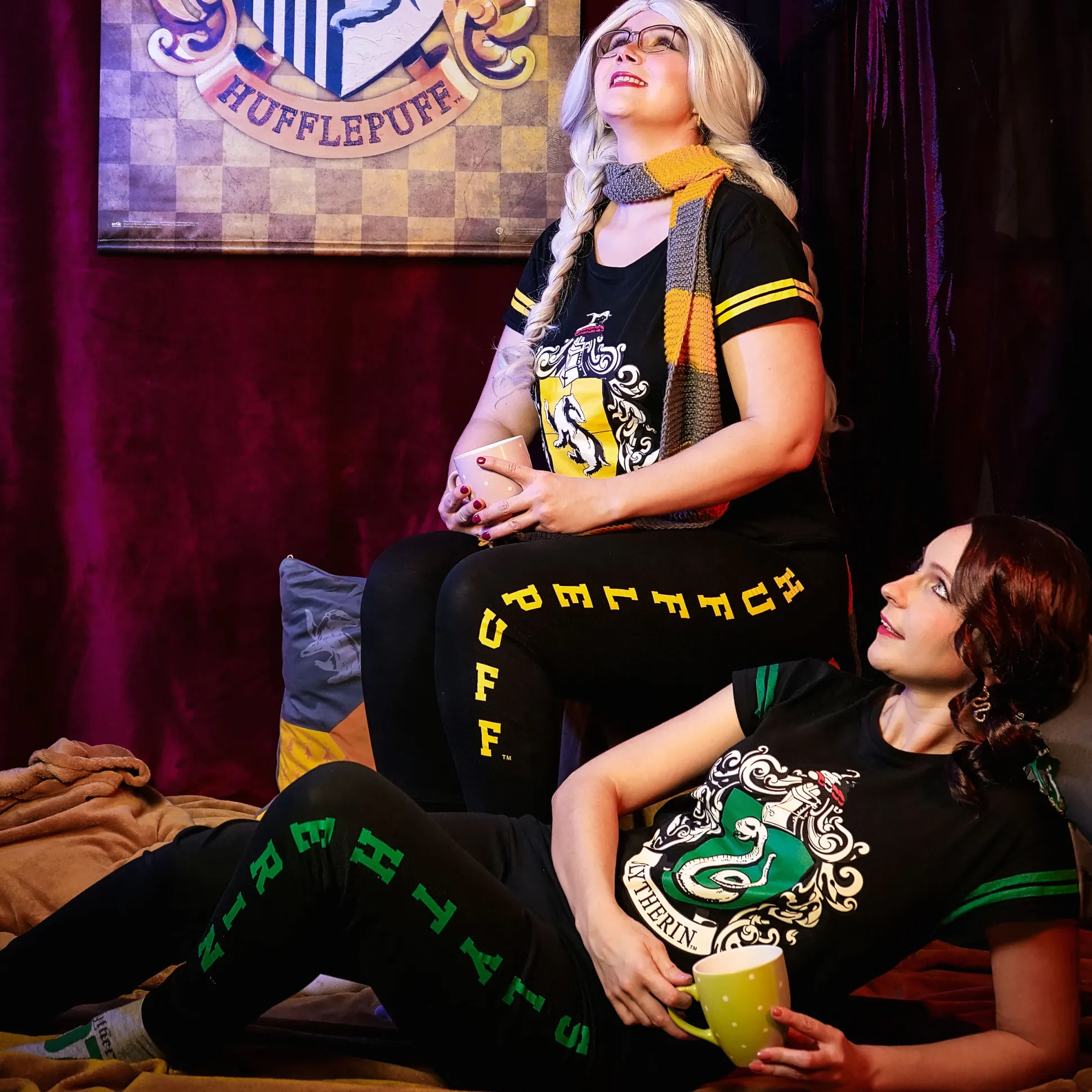 Hufflepuff Wapenschild Pyjama zwart - Harry Potter