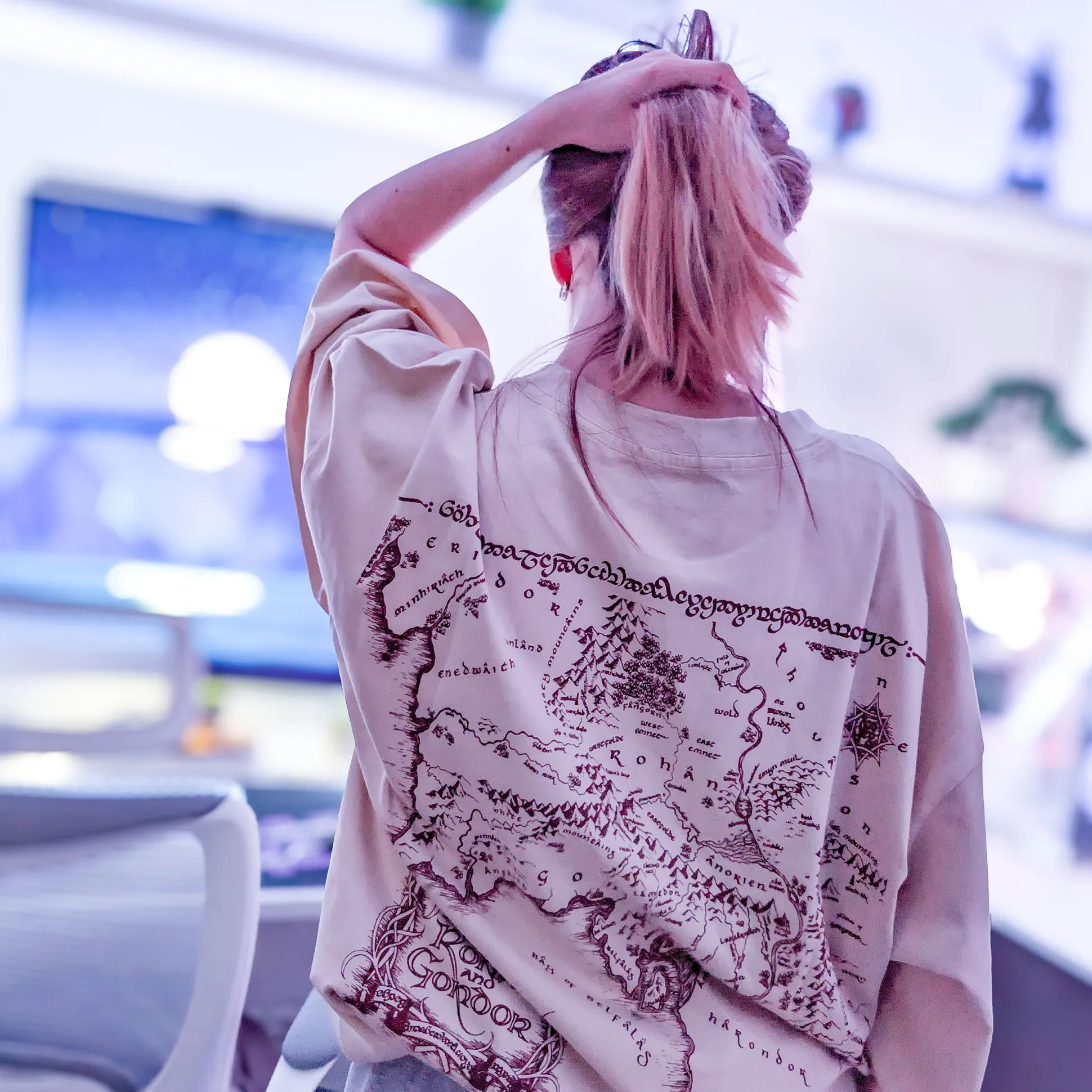 In de Ban van de Ring - Fellowship Rohan en Gondor Oversized T-Shirt beige