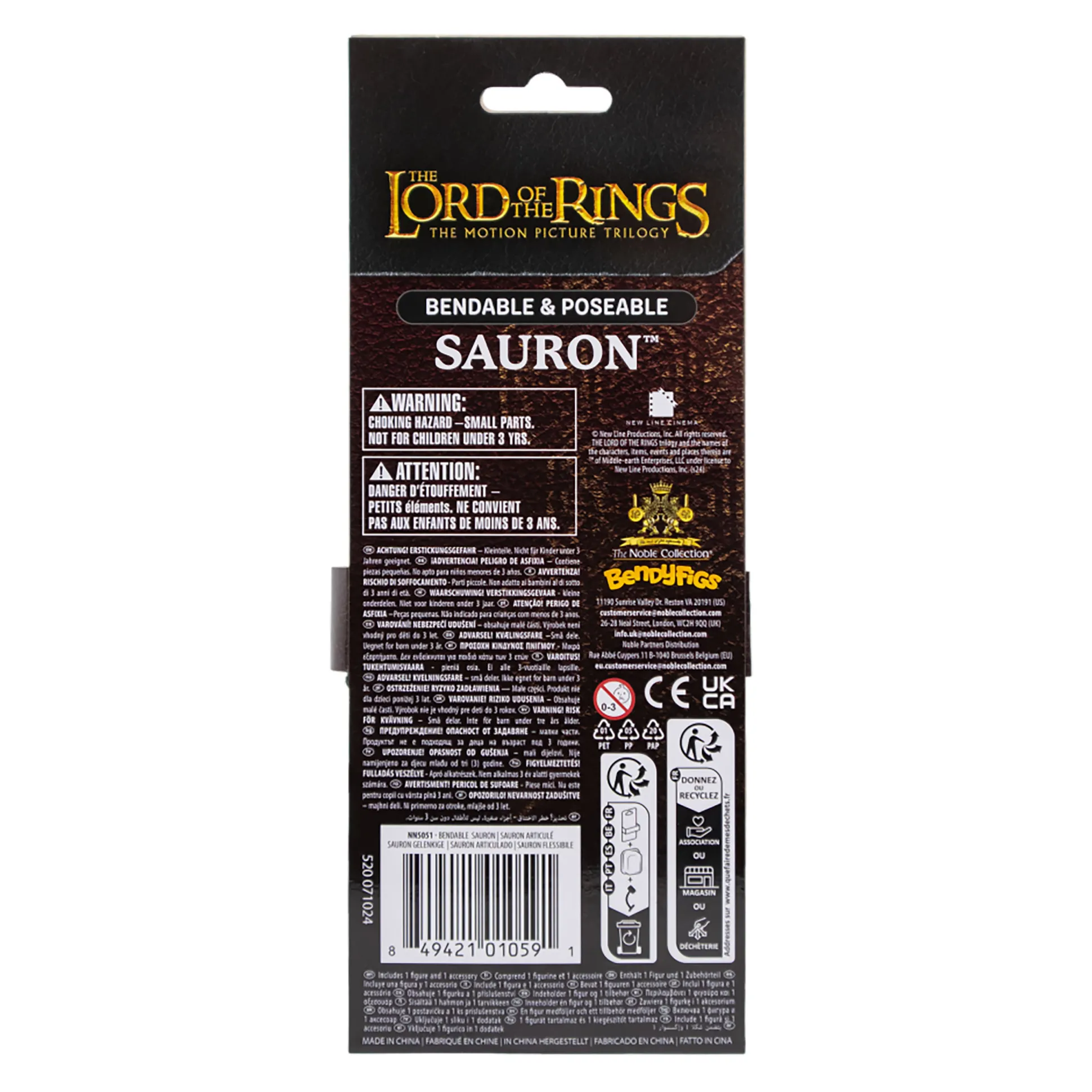 In de Ban van de Ring - Sauron Bendyfigs-figuur 20 cm