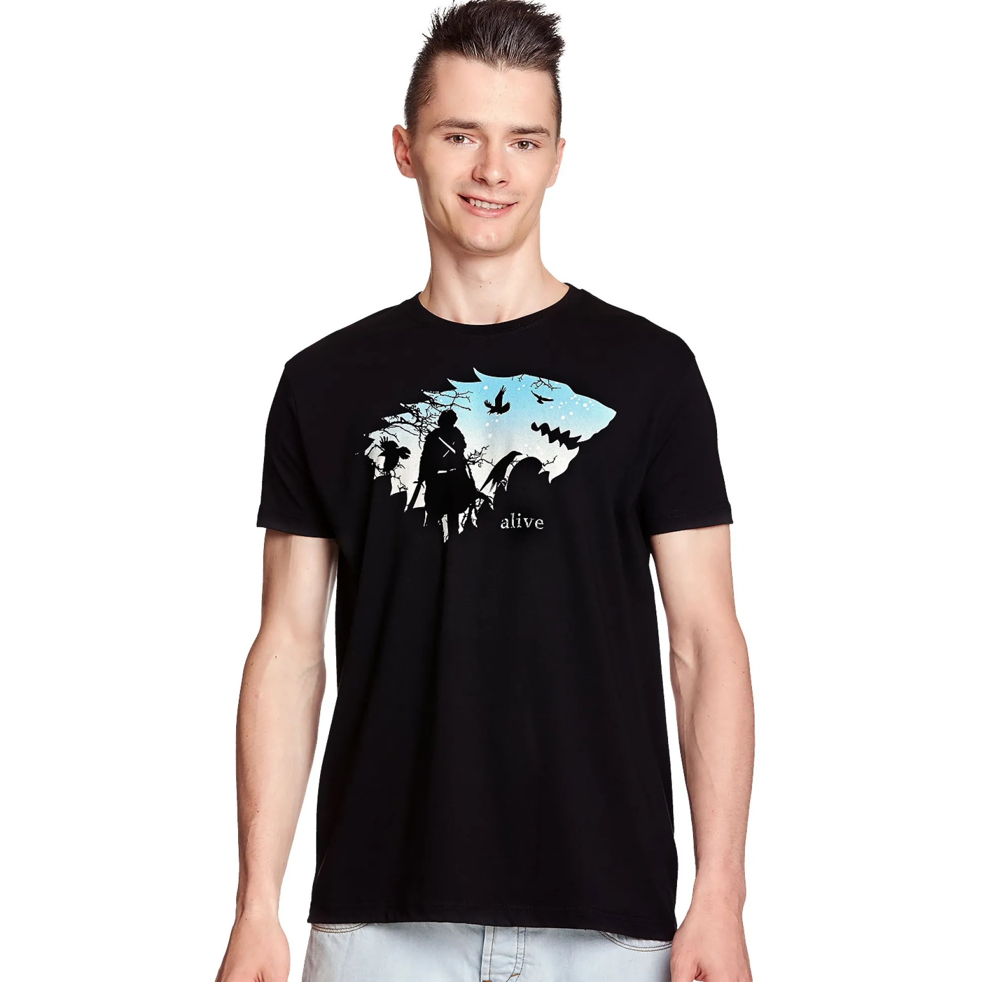 Jon Is Levend T-Shirt zwart