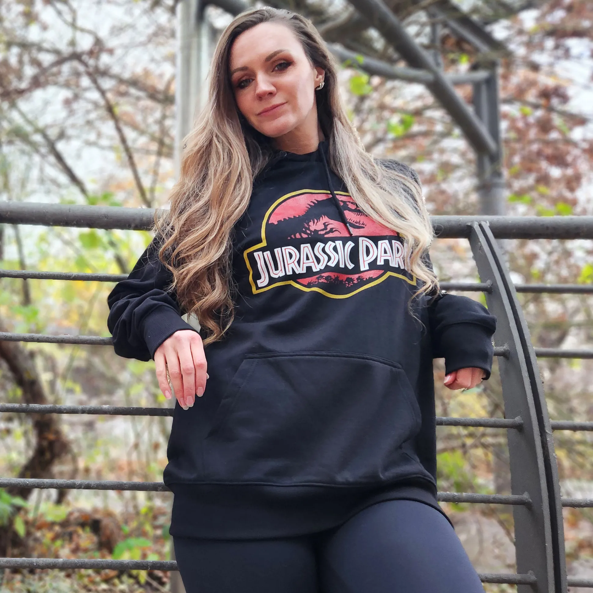 Jurassic Park - Film Logo Hoodie Zwart