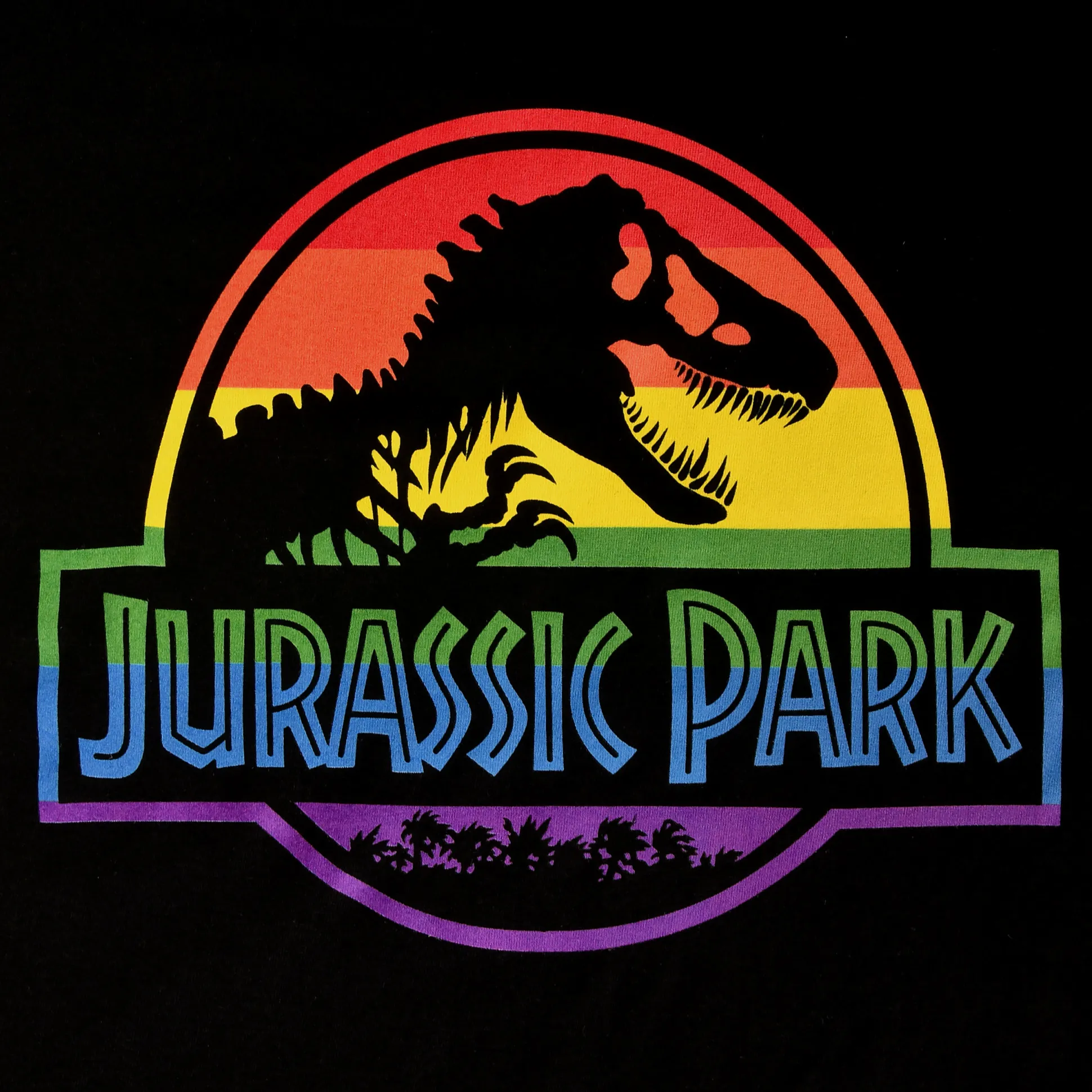 Jurassic Park - Pride Logo T-Shirt Zwart