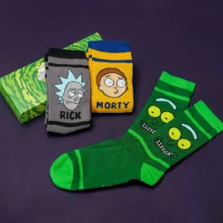 Karakters Sokken 3-Pack in Geschenkdoos - Rick en Morty