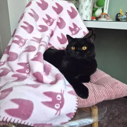 Kiki’s Delivery Service - Jiji Silhouet Fleece deken met Teddyvoering