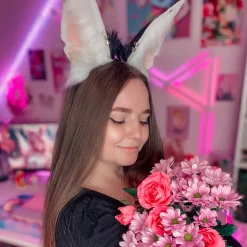 Kitsune Oren zwart-wit