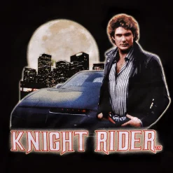 Knight Rider - Michael & Car T-shirt zwart