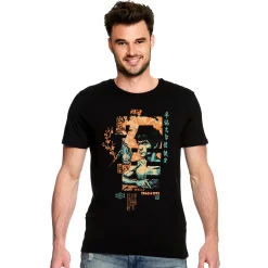 Kung Fu Kalligrafie T-shirt voor Bruce Lee fans zwart