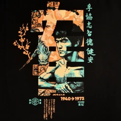 Kung Fu Kalligrafie T-shirt voor Bruce Lee fans zwart