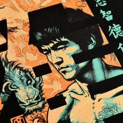 Kung Fu Kalligrafie T-shirt voor Bruce Lee fans zwart