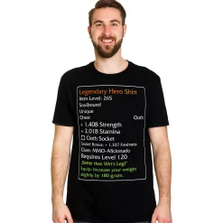 Level-120-Item Legendary Hero T-Shirt zwart