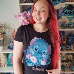 Lilo & Stitch - Ohana Dames T-shirt Zwart