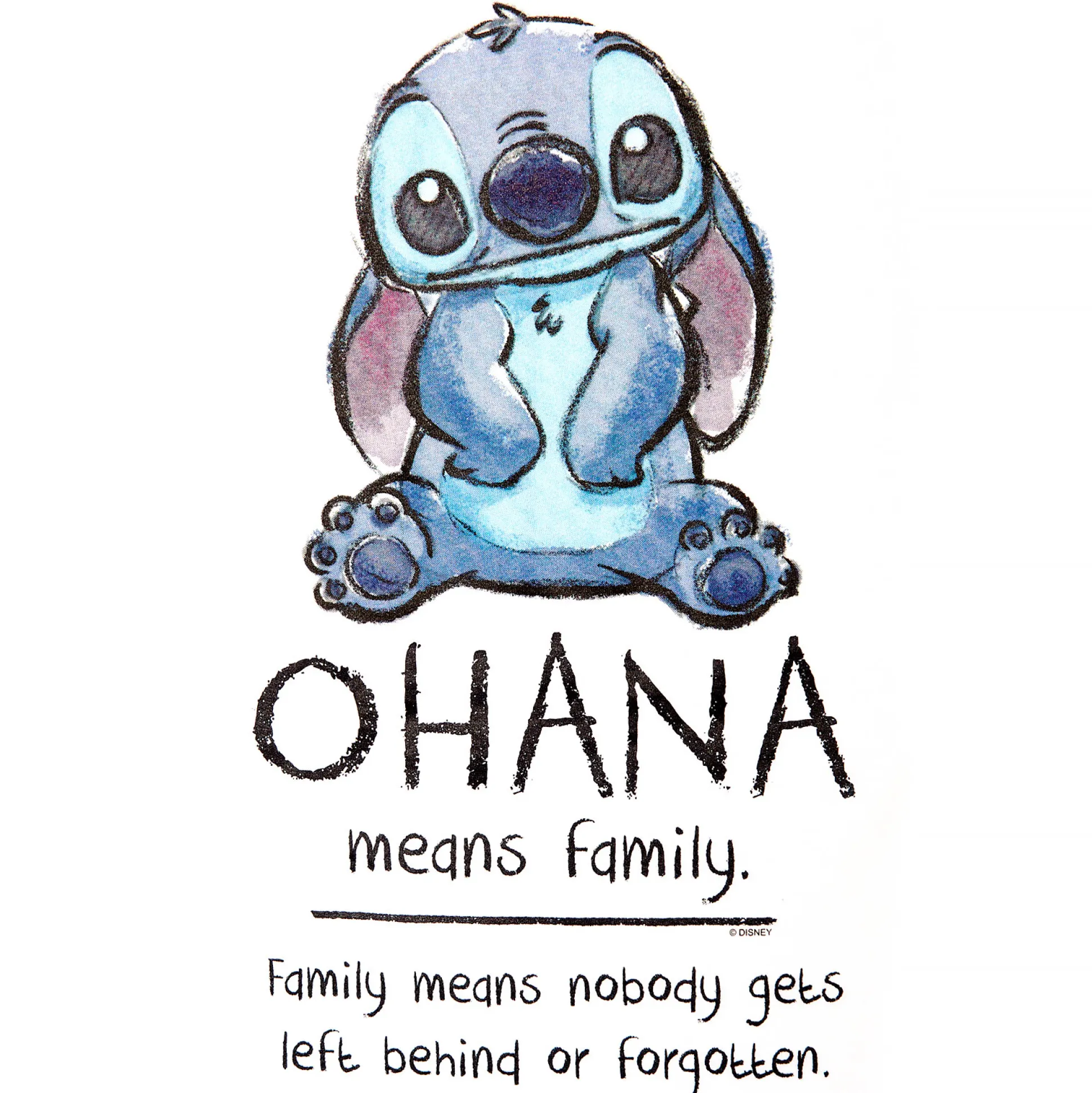Lilo & Stitch - Ohana Means Family Dames T-Shirt Wit