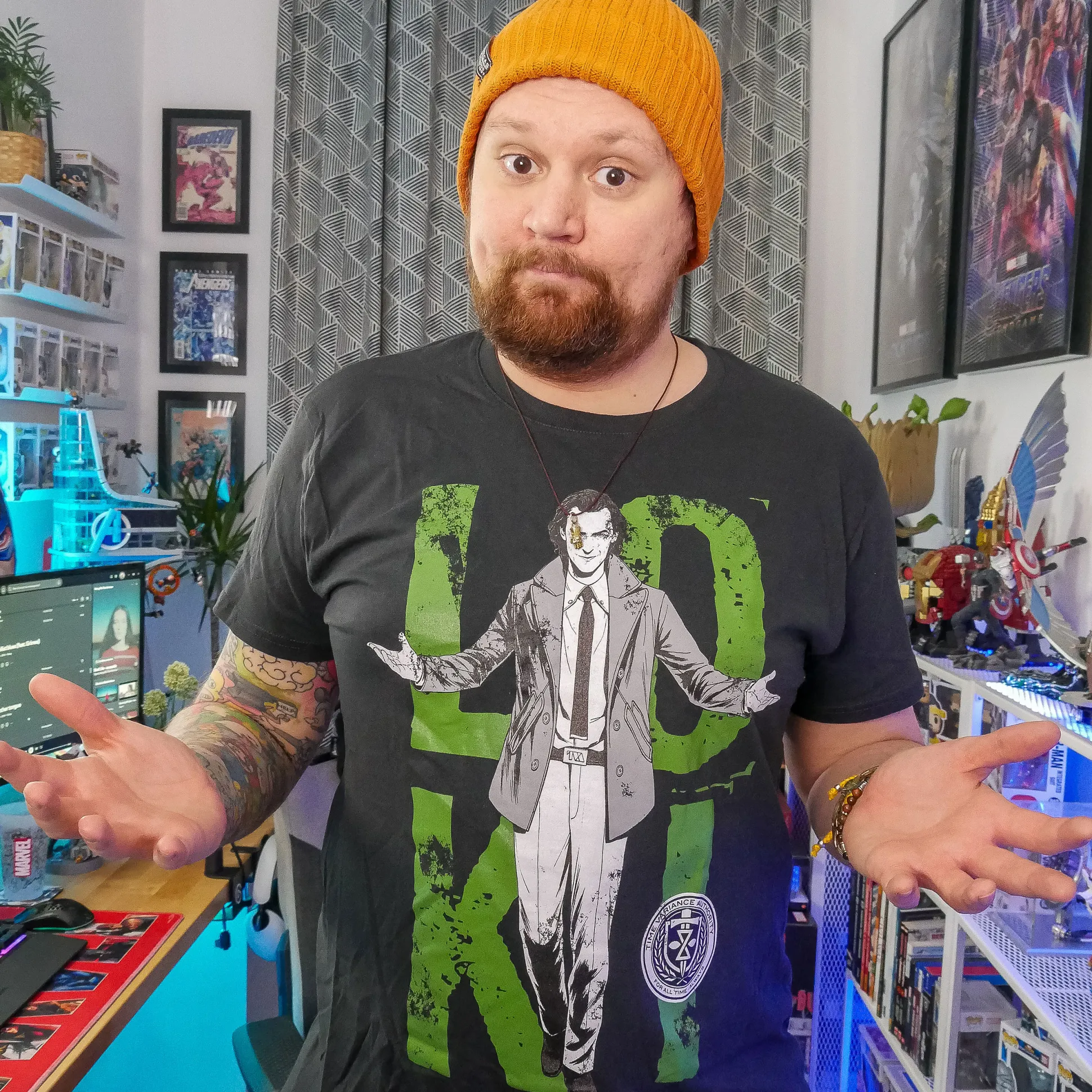 Loki - Gekleed T-shirt grijs