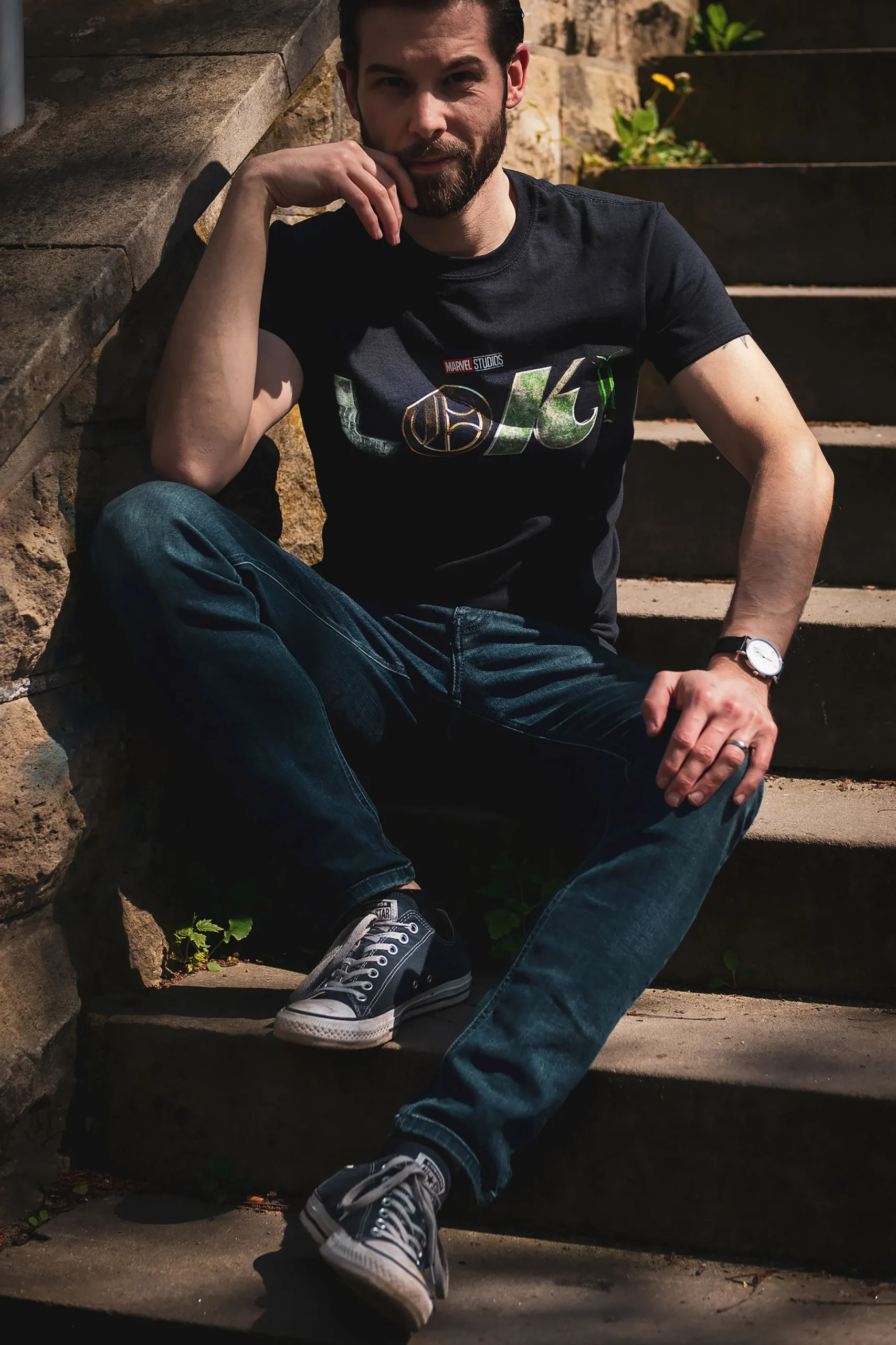 Loki - Logo T-Shirt zwart