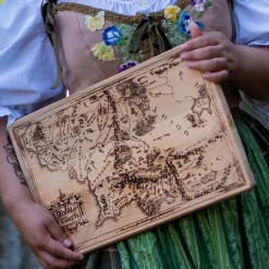 Lord of the Rings - Midden-aarde Kaart Snijplank Beuk