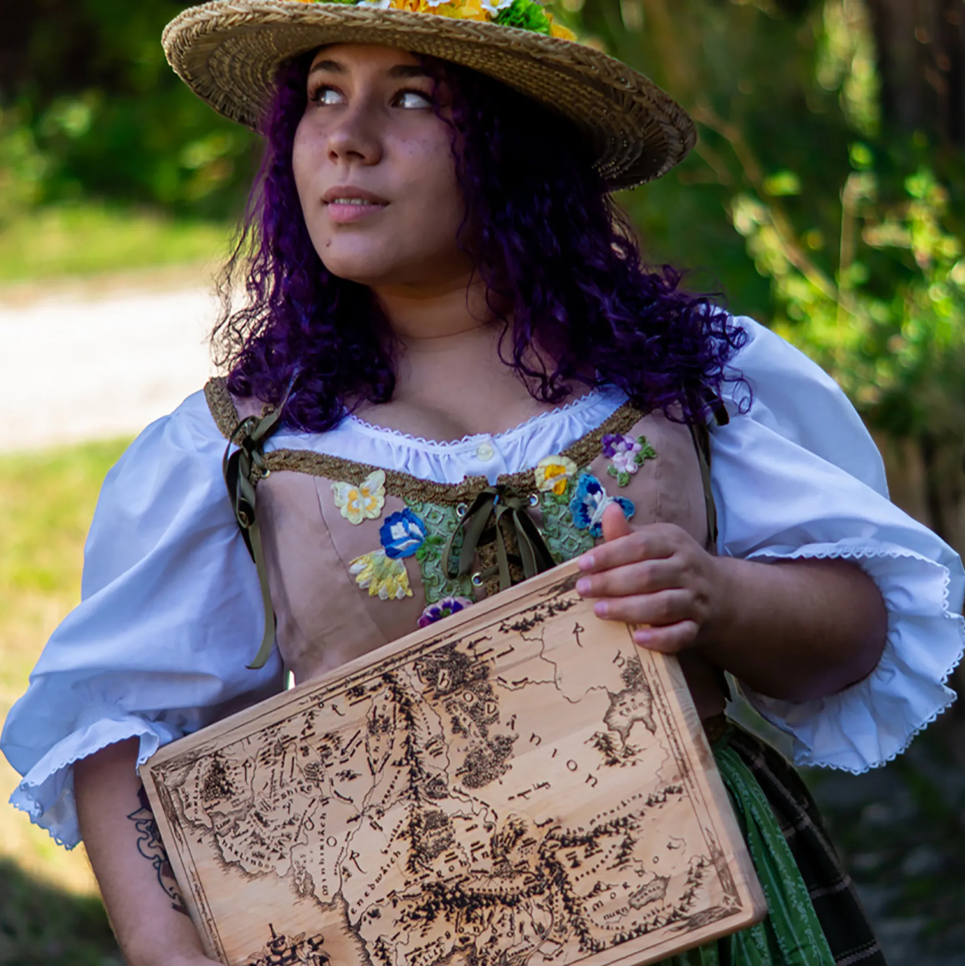 Lord of the Rings - Midden-aarde Kaart Snijplank Beuk