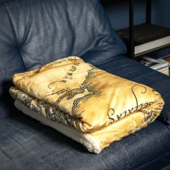 Lord of the Rings - Midden-Aarde Kaart Pluche Deken met Teddybont