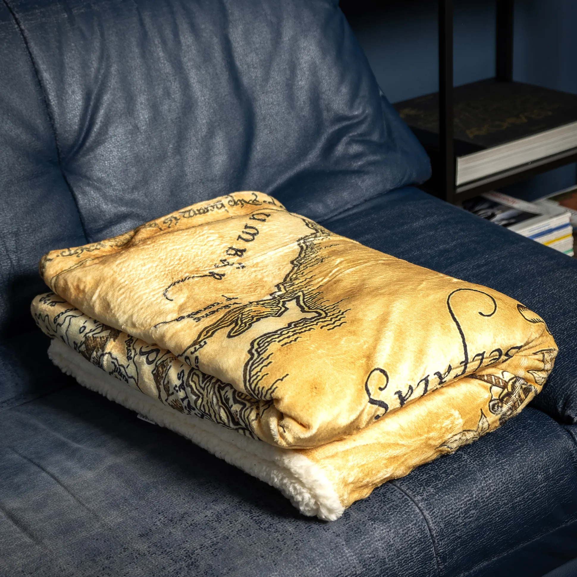 Lord of the Rings - Midden-Aarde Kaart Pluche Deken met Teddybont