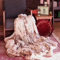 Lord of the Rings - Midden-Aarde Kaart Pluche Deken met Teddybont