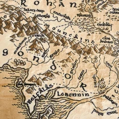 Lord of the Rings - Midden-Aarde Kaart Pluche Deken met Teddybont