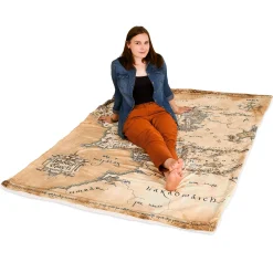 Lord of the Rings - Midden-Aarde Kaart Pluche Deken met Teddybont