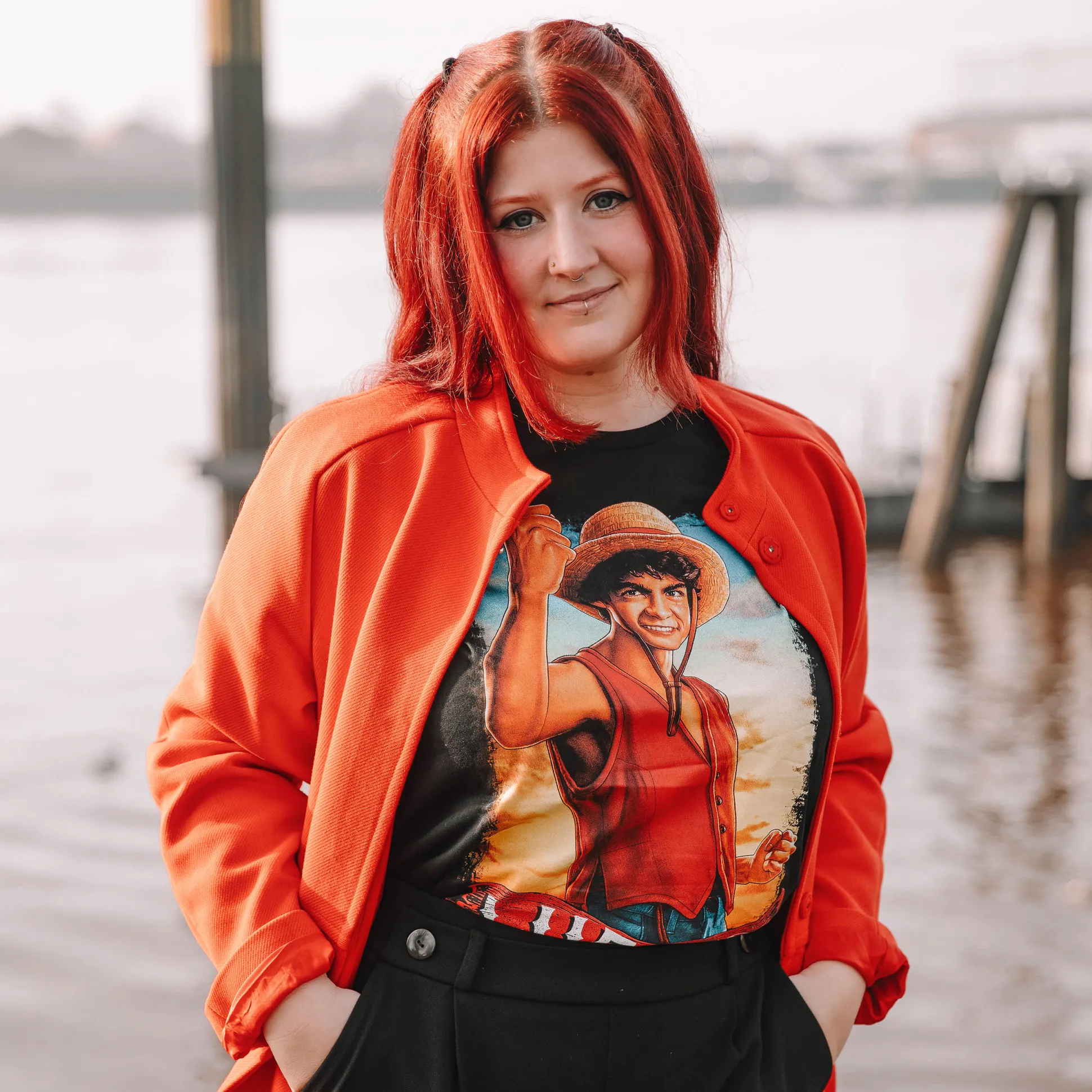 Luffy T-shirt zwart - One Piece