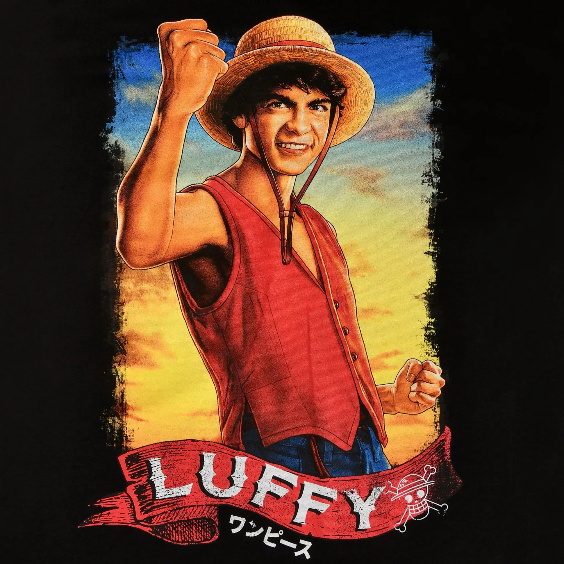 Luffy T-shirt zwart - One Piece