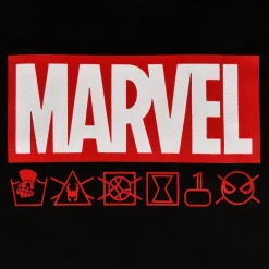 Marvel - Logo & Iconen T-Shirt Zwart