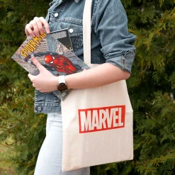 Marvel - Logo Jute Tas Beige