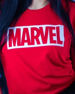 Marvel - Logo T-Shirt Biologisch Katoen rood