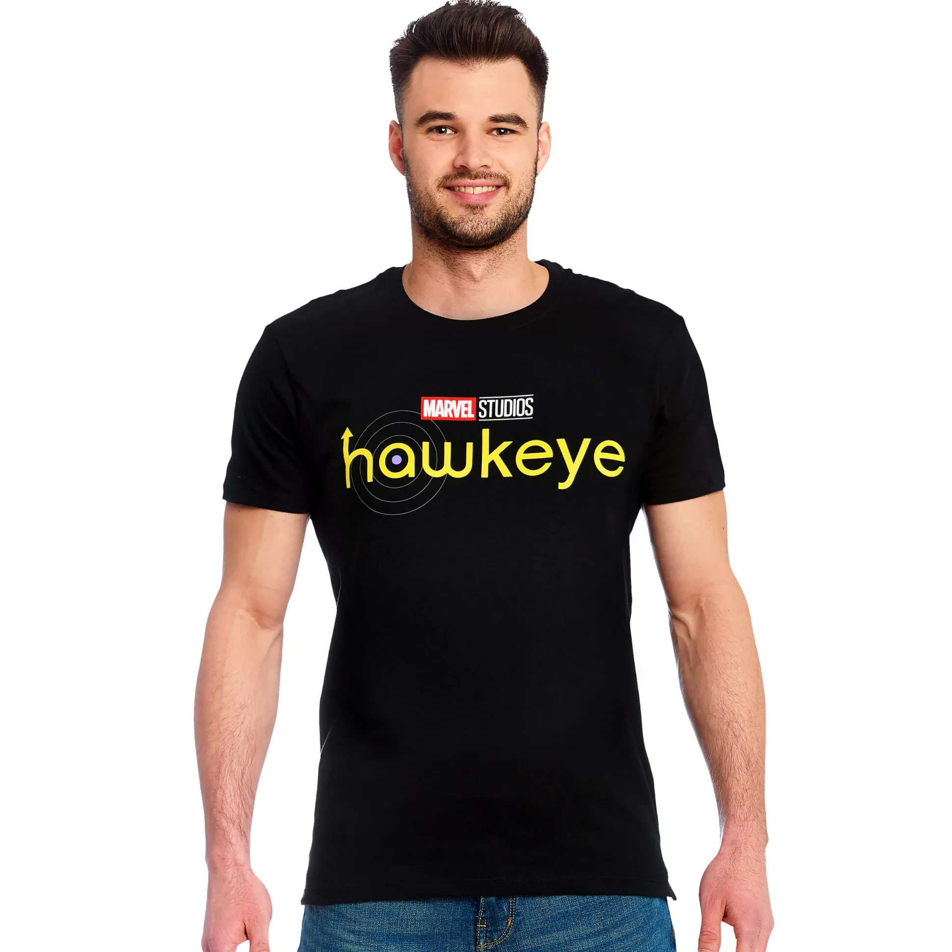 Marvel Hawkeye - Logo T-Shirt Zwart