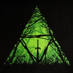 Master Sword in het bos hoodie voor Zelda fans zwart