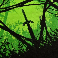 Master Sword in het bos hoodie voor Zelda fans zwart