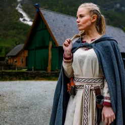 Middeleeuwse mantel Elinor grijs