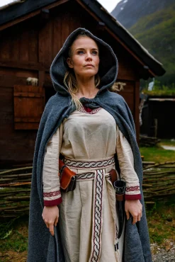 Middeleeuwse mantel Elinor grijs