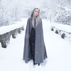 Middeleeuwse mantel Elinor grijs