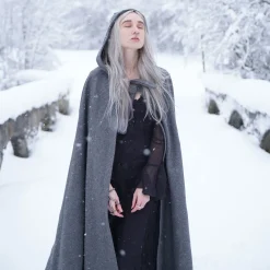 Middeleeuwse mantel Elinor grijs