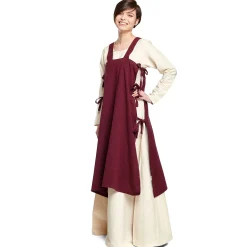 Middeleeuwse overjurk Hildegard rood