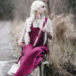 Middeleeuwse overjurk Hildegard rood