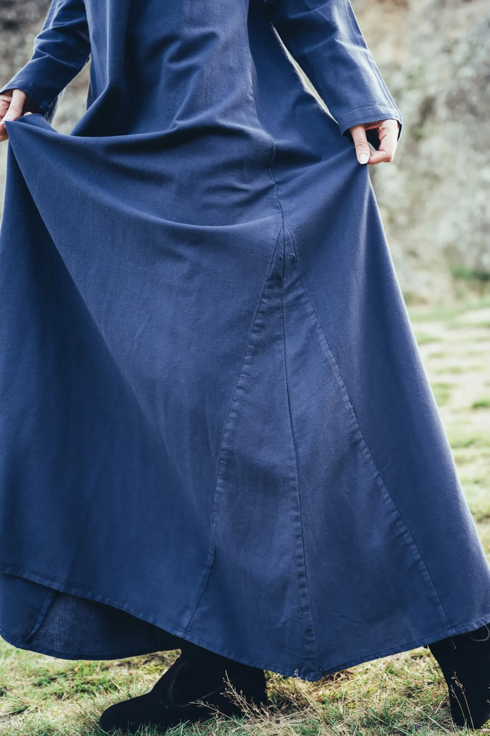 Middeleeuwse Petticoat Valdis blauw