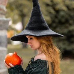 Middeleeuwse Puntige Hoed Agata Zwart