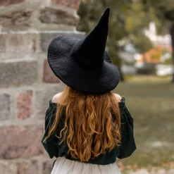 Middeleeuwse Puntige Hoed Agata Zwart