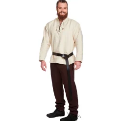 Middeleeuwse ringriem met Thors hamer reliëf zwart