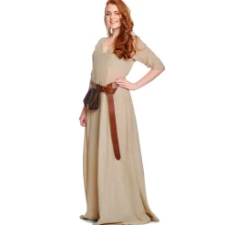 Middeleeuwse ringriem met Thor’s hamer reliëf bruin