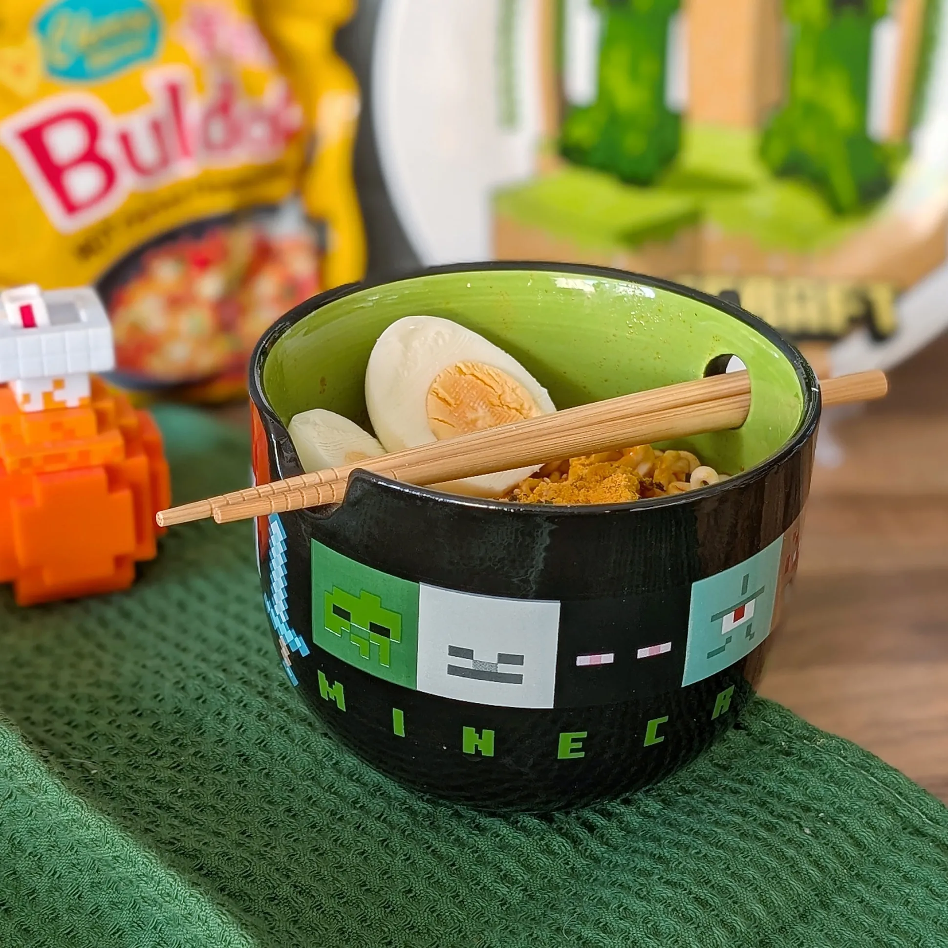 Minecraft - Creeper Ramenkom met Eetstokjes