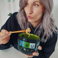 Minecraft - Creeper Ramenkom met Eetstokjes