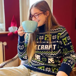 Minecraft - Patroon Gebreide Trui blauw